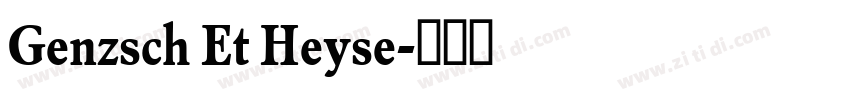 Genzsch Et Heyse字体转换 Genzsch Et Heyse字体转换